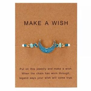 Blue Moon Stone Rope Bracelet. New!! 🌙